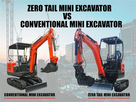 zero tailswing compact excavator bears|tail swing vs zero swing.